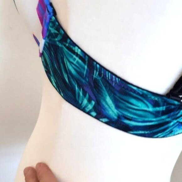 PINK Victoria's Secret Wear Everywhere Push-Up Bra Tropical Print 32C - Picture 4 of 7